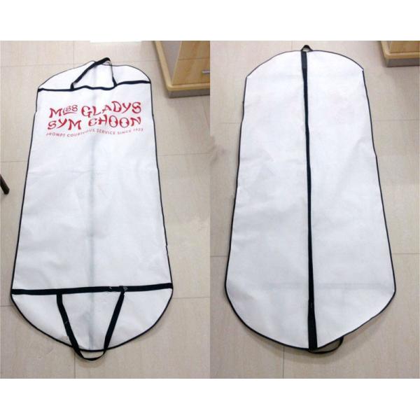 Quality Non Woven Handle Long Hanging Clothes Garment Bags Collapsible Silk Screen for sale