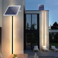 Quality OEM ODM 3000K Aluminum Solar Wall Lights Outdoor Free Wiring For Villa Yard for sale
