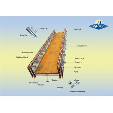 Quality 200 Type Prefabricated Steel Bailey Bridge With Galvanized Or Painted Surface for sale