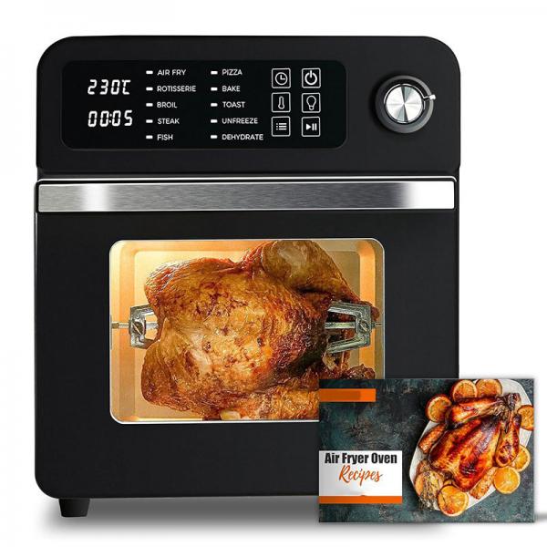 Quality 15L Electric Air Fryers With Rotisserie For Family 10 In 1 Stainless Steel Air for sale