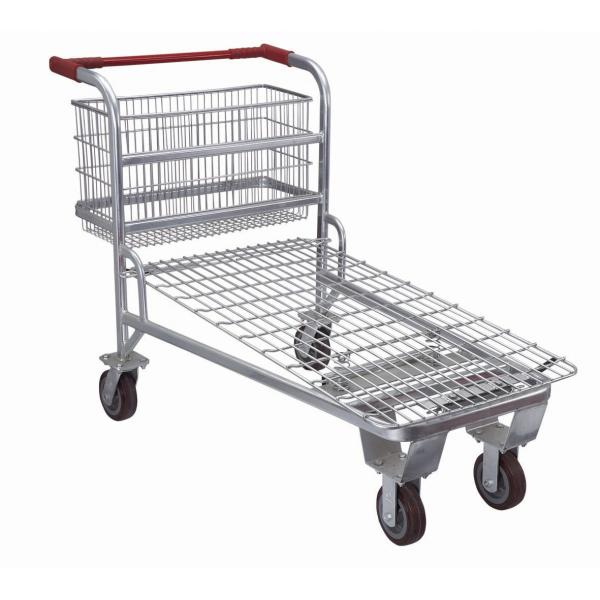 Quality Supermarket Shopping Trolley ,Retail Logistics Trolley With Zinc Plated Surface for sale