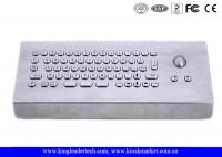 Buy cheap Brushed Stainless Steel USB Industrial Keyboard With Trackball from wholesalers