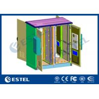 Quality 2 Compartments Outdoor Telecom Cabinet Galvanized Steel 4 Doors CE Certificated for sale