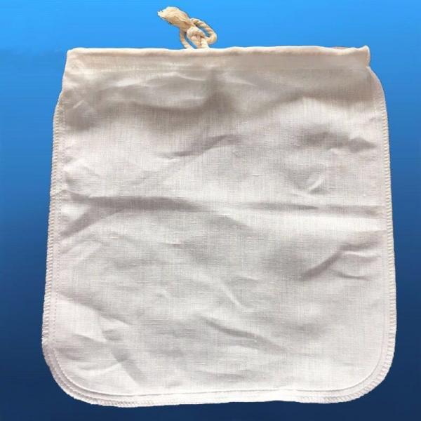 Quality Polyester Cotton Press Filter Cloth , Nut Milk Bag With Drawstring for sale
