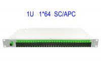 China 1U Rack Mount 1 × 64 SM Fiber Optic PLC Splitter SC/APC Box 19 Inches white factory