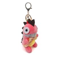 China Embroidery Logo Small Red Big Mouth Dinosaur Plush Doll Keychain Plush Toys factory