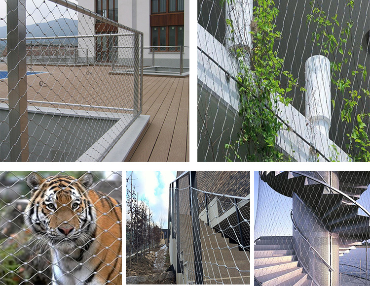 Architectural Protective Flexible Stainless Steel Farm Mesh Fencing Ss316