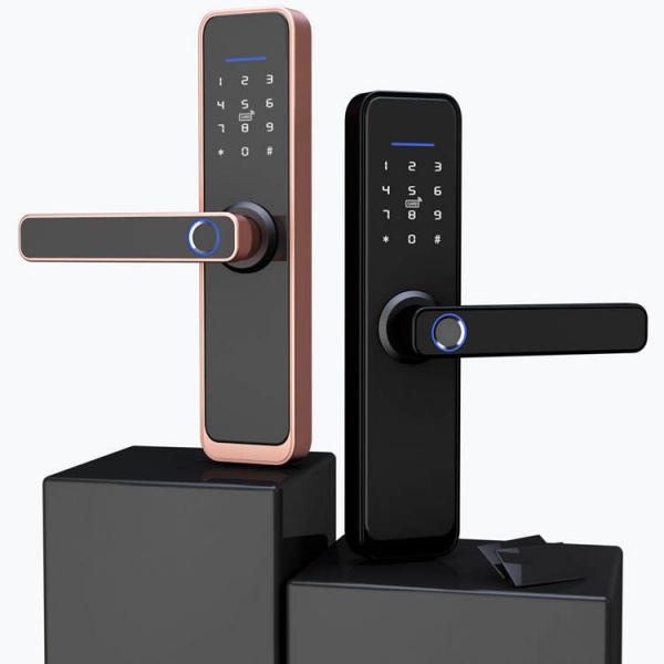 Quality Biometric Fingerprint Bluetooth Smart Door Locks Tuya App Controlled Door Lock for sale