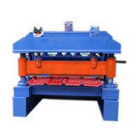 China Aluminum Metal Glazed Tile Roll Forming Machine Steel Step Tile Forming Making Machine factory