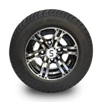 Quality 10 Inch Golf Cart Wheel And 205/50-10 DOT Street Tire Combo -25 Offset 4x4 Bolt for sale