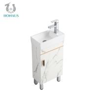 China Customised Small Size Bathroom Hand Wash Basin Full Pedestal factory