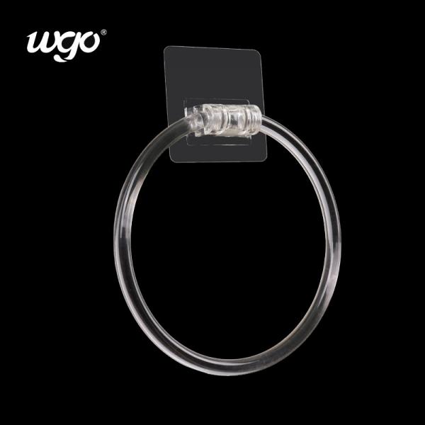 Quality PC Material Bathroom Towel Ring Holder Adhesive ISO9001 160mm Diameter for sale