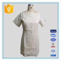 China New arrival european hollow out t- shirt fashionable dress plus size clothing for fat women factory