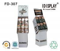 China Big Pocket Merchandising Cardboard Floor Displays / Foldable Display Stand Corrugated factory