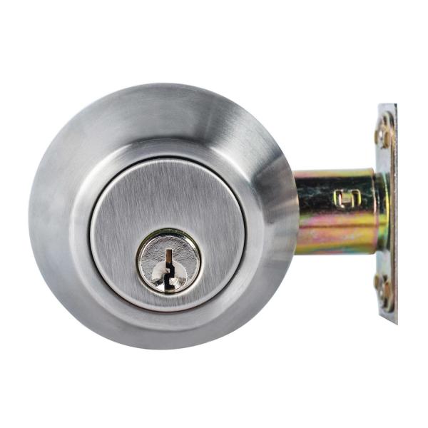 Quality High Security SUS304 Single Cylinder Deadbolt Door Locks Plated Nickel Finish for sale