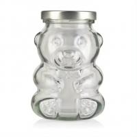 China Honey Jar Empty Glass Bottles Bear Shaped Candy Sugar Jar factory
