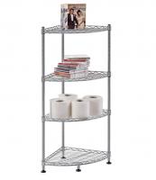 China Double Sided 4 Levels Corner Wire Shelving For Kitchen Customized Size factory