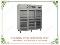 China OP-503 Glass Door Kitchen Fridge Customized Volt Refrigerators Kitchen Freezer factory