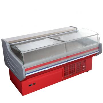 Quality Store Frost Free Meat Display Refrigerator Counter CE ROHS With Curved Glass for sale