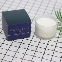 China Matte White Scented Candles In Glass Jars 3 - Wick Screen Printing With Folding Box factory