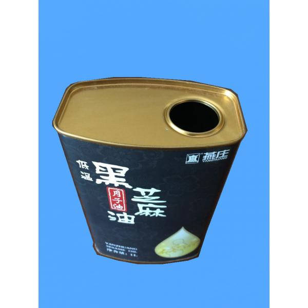 Quality 1L Cooking Oil Tin Can Plastic Cap Small Rectangular Tin Containers for sale