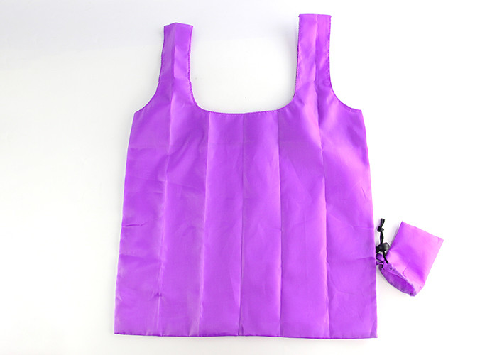 China RPET Non Woven Polyester Tote Bags Easily Folding Into Attached Pouch factory