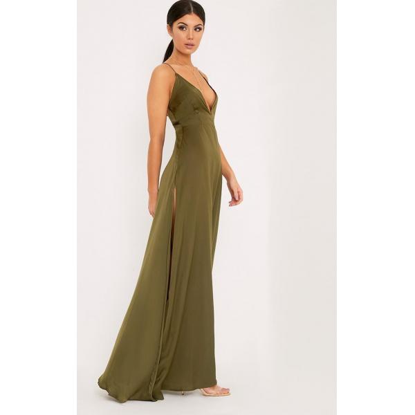 Quality New arrival khaki sexy women chic party dress for sale