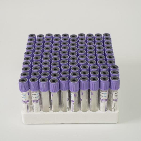 Quality Lavender Closure 2ml 3ml 4ml K2 EDTA Tube Adhesive Paper Label Type for sale