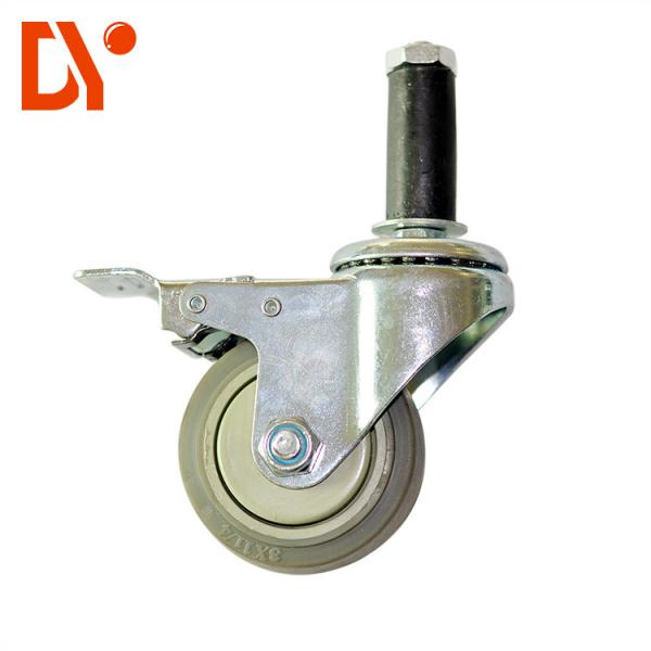 Quality Heavy Duty Nylon 4 Inch Swivel Casters Simple Design For Lean Pipe Equipment for sale