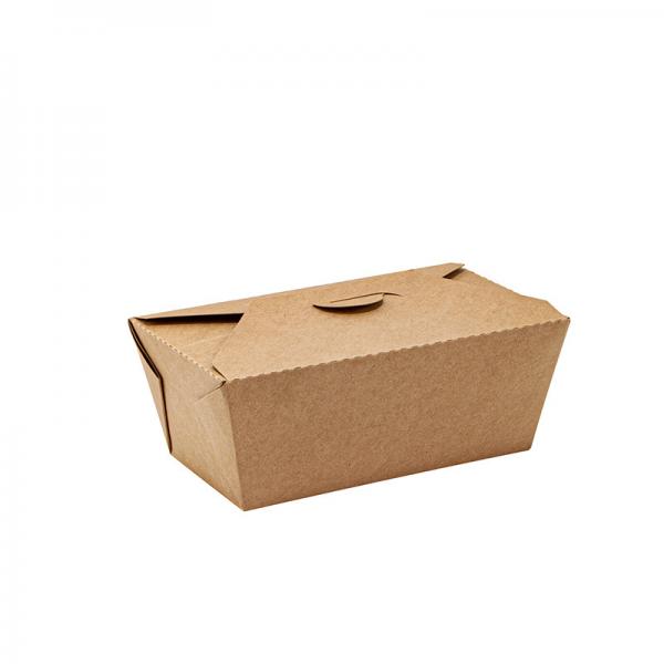 Quality Oilproof Brown Takeaway Food Boxes Microwavable For Lunch Packaging for sale