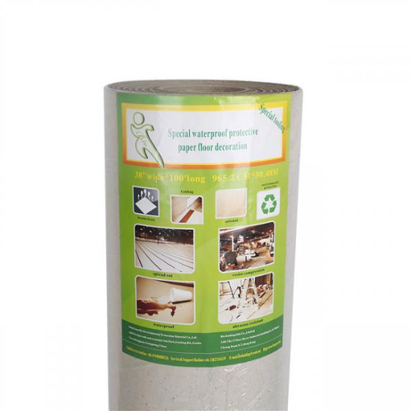 Quality Kraft Cardboard Width 150mm 1200mm Temporary Floor Protection Roll for sale