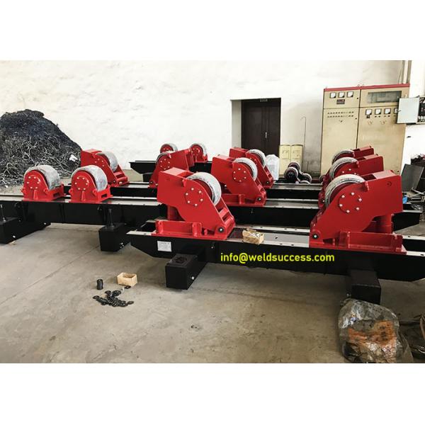 Quality Hydraulic Fit Up Welding Rotator Travalling Type Welding Roller Stand With Hand Box And Foot Pedal Control for sale
