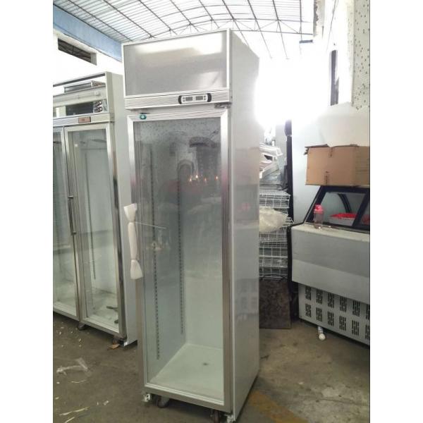 Quality -18C Commercial Glass Door Freezer Self - Contained For Frozen Food / Upright for sale