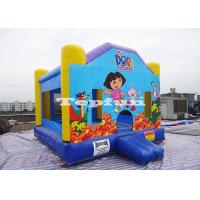 China Inflatable Dora House Bouncer Combo , Commercial Jumping Castles for Rent / Hire factory