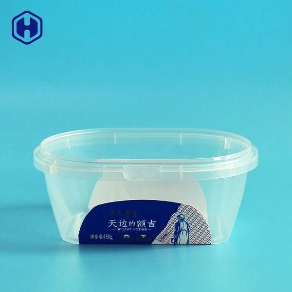 Quality Food Grade Square Plastic Food Containers With Cover Customized Printing for sale