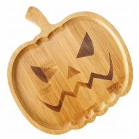 China Halloween Pumpkin Bamboo Serving Platter Wooden Appetizers Board Sustainable factory