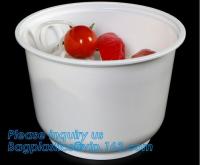 China Pp Round disposable cheap high quality plastic bowl with lid,disposable package PP new plastic salad food bowl with seal factory