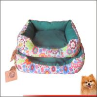 China Large breed dog beds Canvas fabric dog beds with flower printed China manufacturer factory