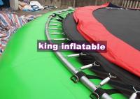 China Aquatic Green / White Jumping Inflatable Water Toy , PVC 5m Diameter Water Trampoline factory