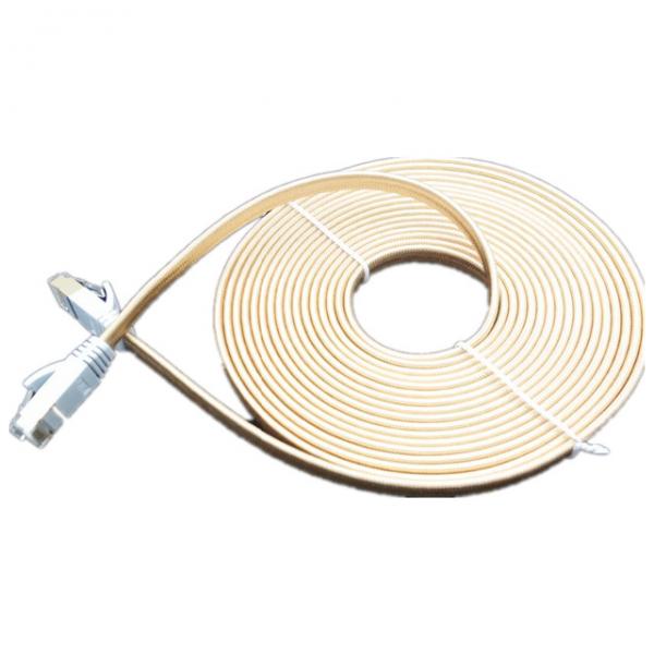 Quality 30pcs/Lot Gold 5m Cat7 Cable Rj45 Flat Lan Network Cable for sale