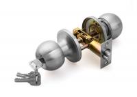 China High Security Privacy 35 - 55mm Door Tubular Locks Ball Knob Locks Satin Stainless factory