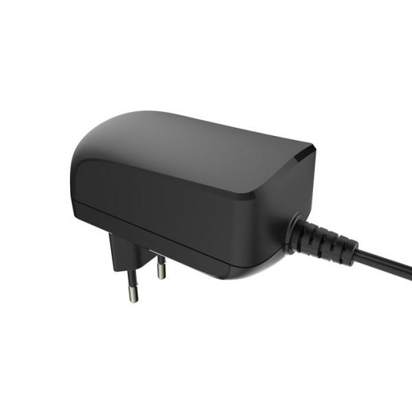 Quality 24W 12VAC Wall Mount AC DC Charger Adapter in Black With EU Plug for sale