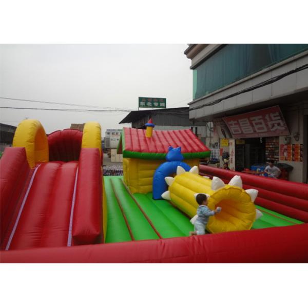 Quality Interesting Inflatable Fun City Playground Bouncy House With Air Blower for sale