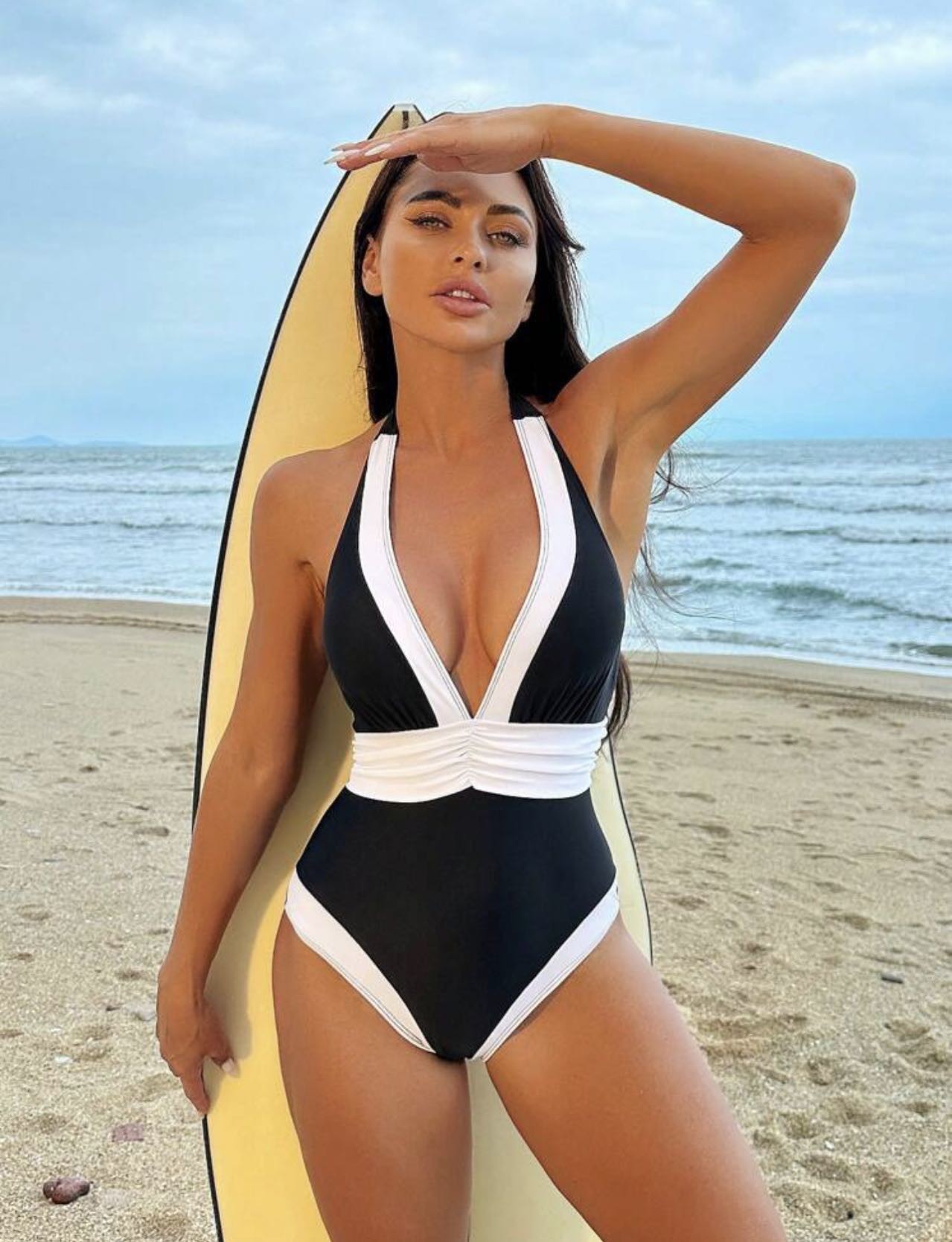 China Ladies One Piece Swimsuit With Medium Thickness Spandex And One Piece Style 1 Piece Bathing Suits factory