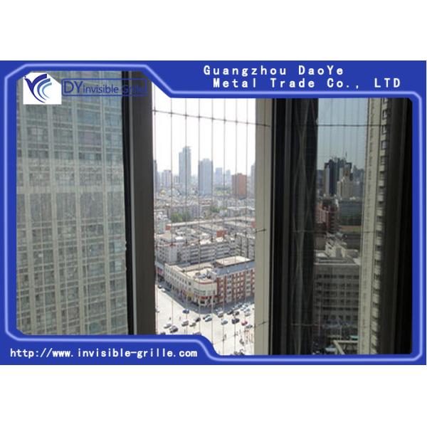 Quality Highly Secured External Facade Window Invisible Grille Finest Workmanship for sale