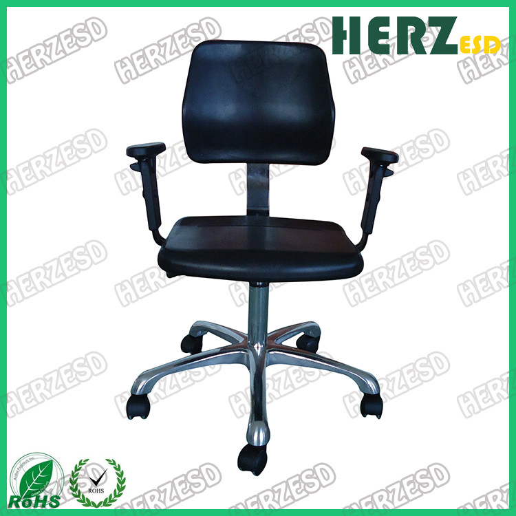China Adjustable Industrial Workshop ESD Chair  PU Foam ESD Worker Chair With Armrest factory
