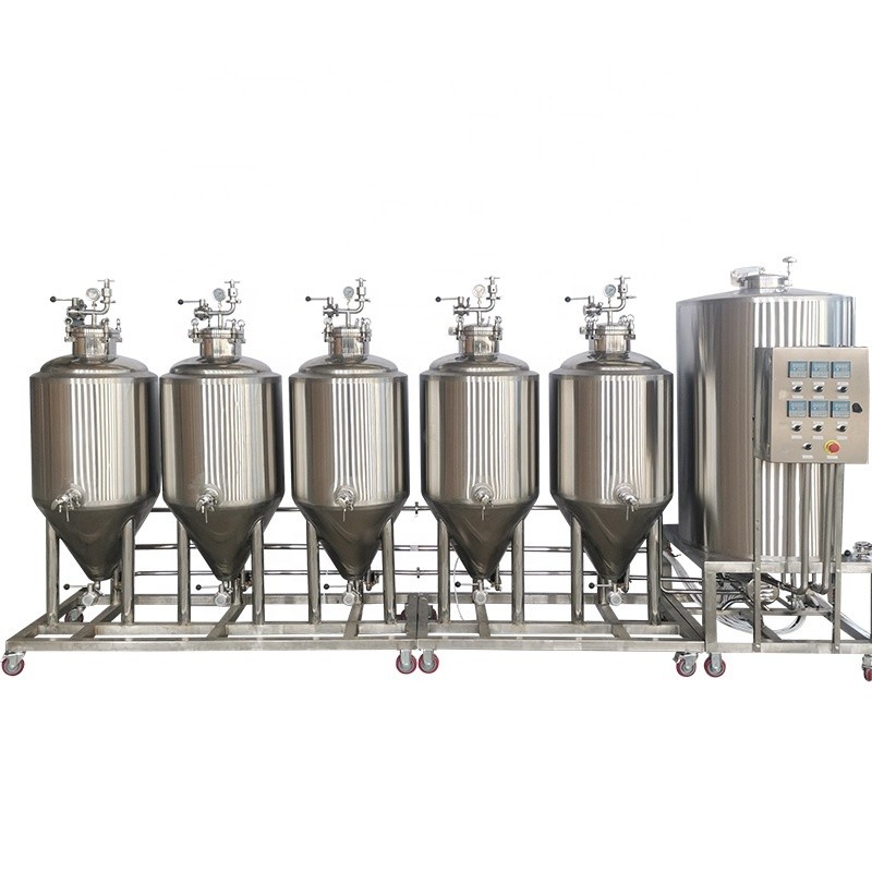 China 50L/100L Conical Jacketed Beer Fermentation Tank for Making Beer 300 KG Capacity factory