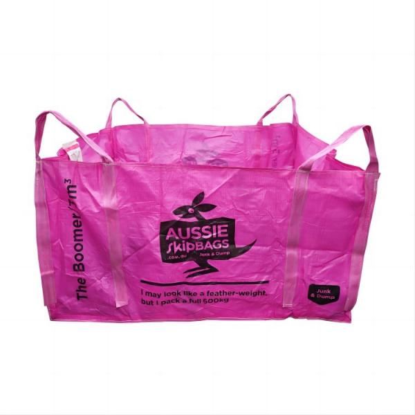 Quality 3 Cubic Yard Bag Purle Wast Skip Bag For Building Materials Garbage Junk Bag for sale