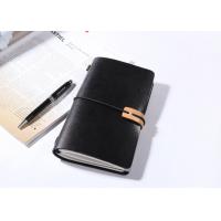 China N52-L Black Leather Bound Notebook Refillable Leather Journal factory