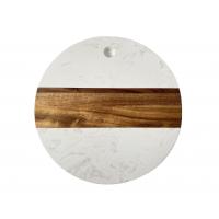 Quality Round GRS Decorative Storage Tray Marble And Acacia Wood for sale